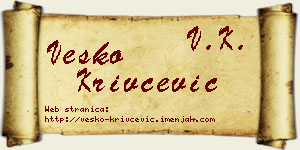 Vesko Krivčević vizit kartica
